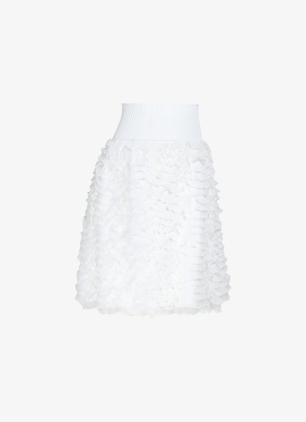 Mini Ruffled Skirt ALAÏA WHITE MINI RUFFLED SKIRT
